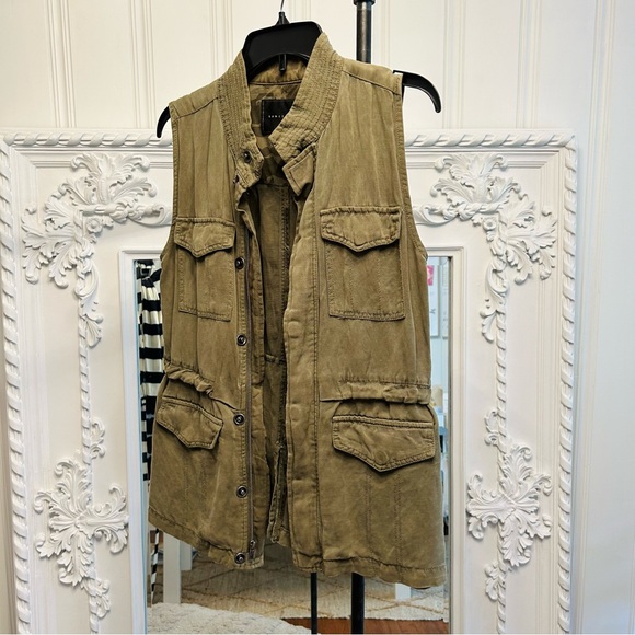 Sanctuary Military Green Cargo Vest - Picture 2 of 4